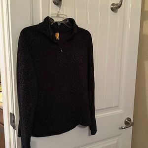 Lucy 1/2 zip sweater cheetah texture